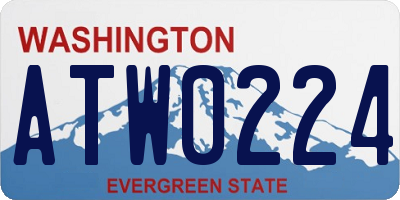 WA license plate ATW0224