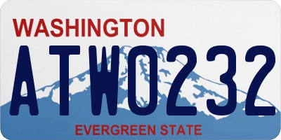 WA license plate ATW0232