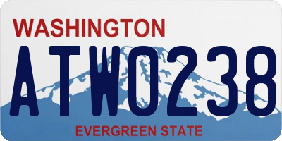 WA license plate ATW0238