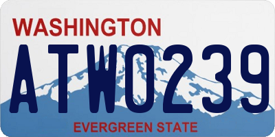 WA license plate ATW0239