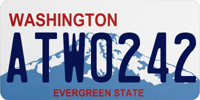 WA license plate ATW0242