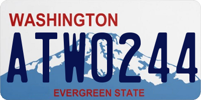 WA license plate ATW0244