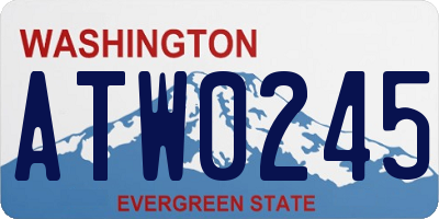 WA license plate ATW0245