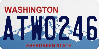 WA license plate ATW0246