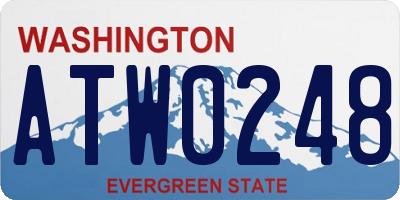 WA license plate ATW0248