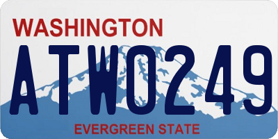 WA license plate ATW0249