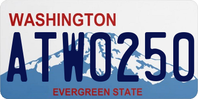 WA license plate ATW0250