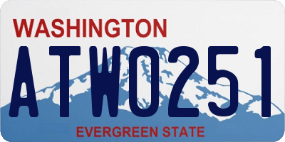 WA license plate ATW0251