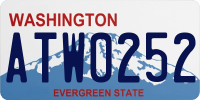 WA license plate ATW0252