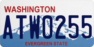 WA license plate ATW0255