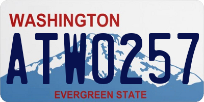 WA license plate ATW0257