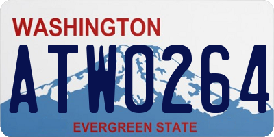 WA license plate ATW0264
