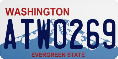 WA license plate ATW0269