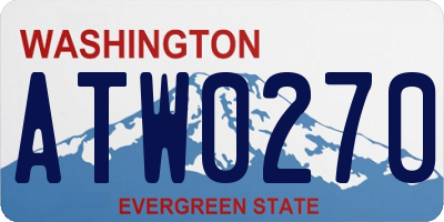 WA license plate ATW0270