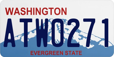 WA license plate ATW0271