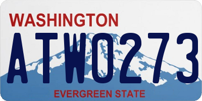 WA license plate ATW0273
