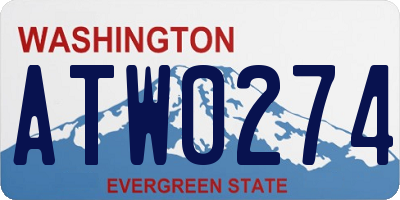 WA license plate ATW0274
