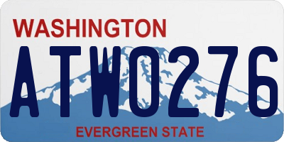 WA license plate ATW0276