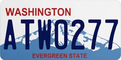 WA license plate ATW0277