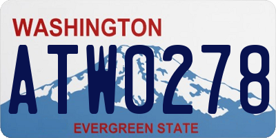 WA license plate ATW0278