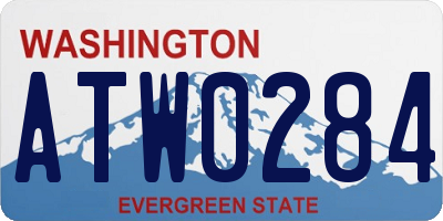 WA license plate ATW0284