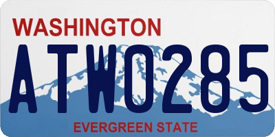 WA license plate ATW0285