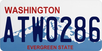WA license plate ATW0286