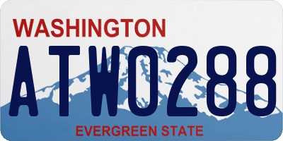WA license plate ATW0288
