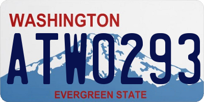 WA license plate ATW0293