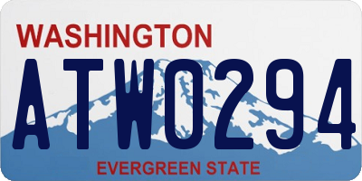WA license plate ATW0294