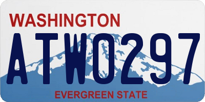 WA license plate ATW0297