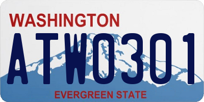 WA license plate ATW0301