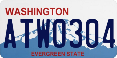 WA license plate ATW0304