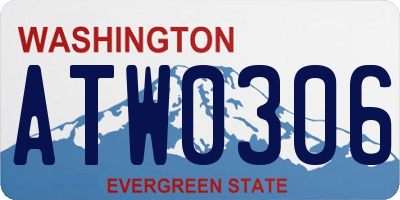 WA license plate ATW0306
