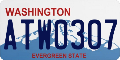 WA license plate ATW0307