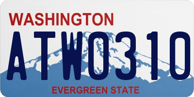 WA license plate ATW0310