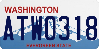 WA license plate ATW0318