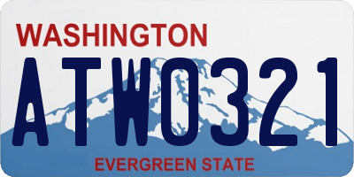 WA license plate ATW0321