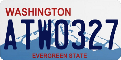 WA license plate ATW0327