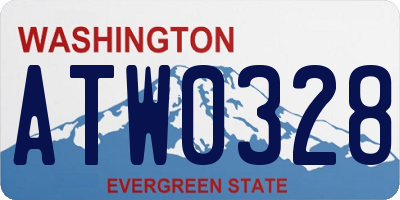 WA license plate ATW0328