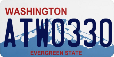 WA license plate ATW0330