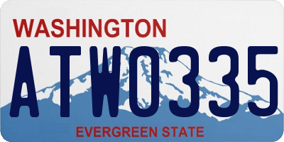 WA license plate ATW0335