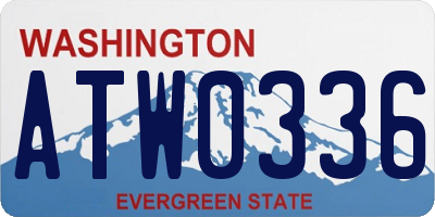 WA license plate ATW0336
