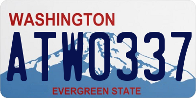 WA license plate ATW0337