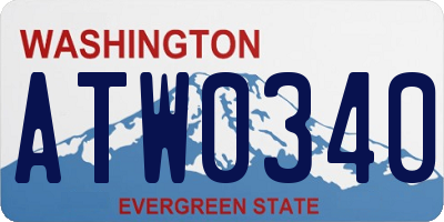 WA license plate ATW0340