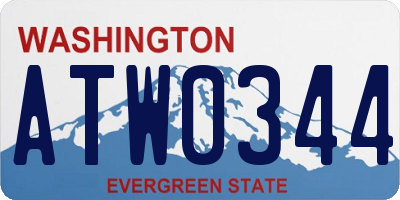 WA license plate ATW0344