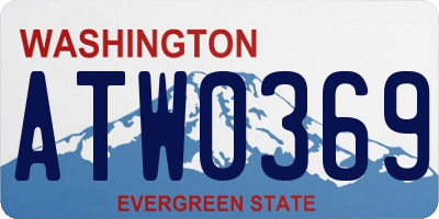 WA license plate ATW0369