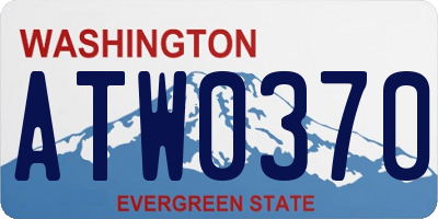 WA license plate ATW0370