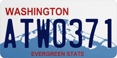 WA license plate ATW0371