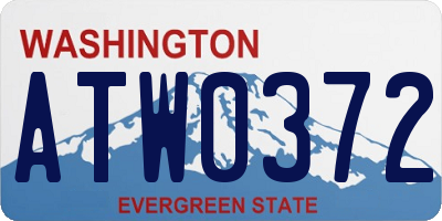 WA license plate ATW0372